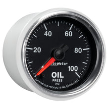 Load image into Gallery viewer, Autometer GS Series 2-1/16in Oil Pressure Gauge 100PSI Electric Full Sweep
