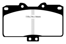 Load image into Gallery viewer, EBC 91-93 Dodge Stealth 3.0 4WD Yellowstuff Front Brake Pads
