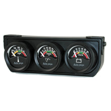 Load image into Gallery viewer, Autometer AutoGage 1.5in 0-100 PSI Oil Press/ 18 Volt / 280 Deg Water Temp Gauge Console
