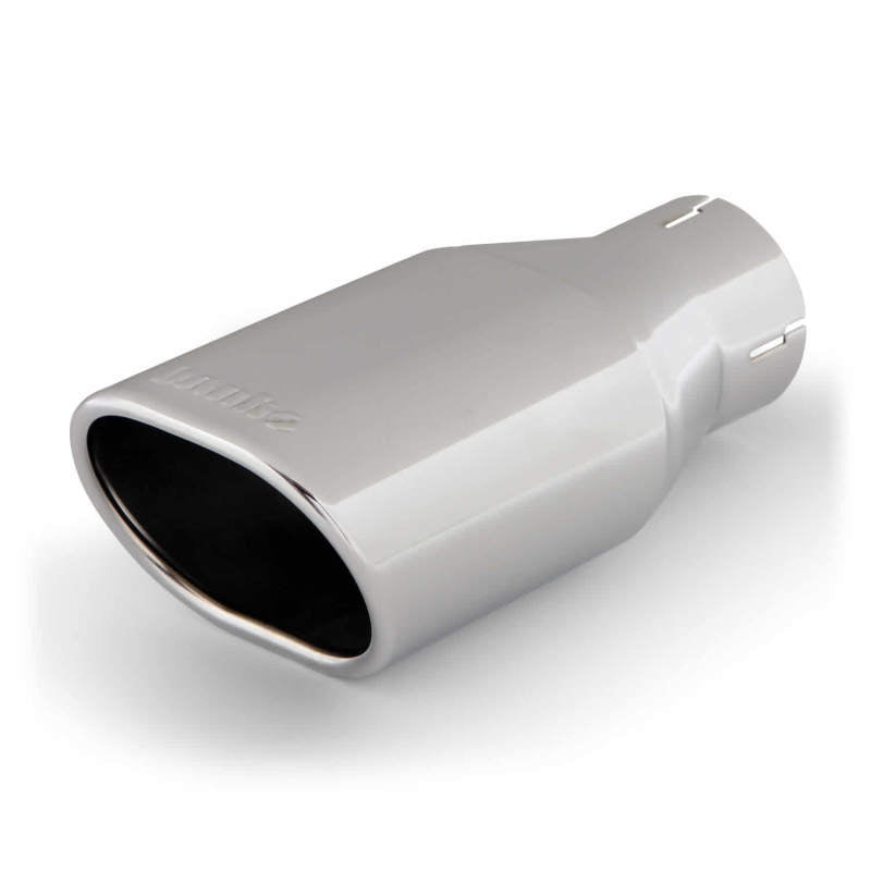Banks Power Tailpipe Tip Kit - SS Obround Angle Cut - Chrome - 2.5in Tube 3.13in X 3.75in X 11in