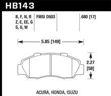 Load image into Gallery viewer, Hawk 97-99 Acura CL / 91-95 Legend / 91-97 Honda Accord / 97-01 CR-V HT-10 Race Front Brake Pad
