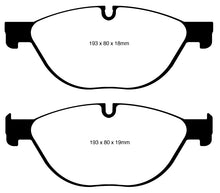 Load image into Gallery viewer, EBC 12-13 BMW 528 2.0 Turbo (F10) Performance Greenstuff Front Brake Pads
