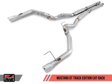 Load image into Gallery viewer, AWE Tuning S550 Mustang GT Cat-back Exhaust - Track Edition (Chrome Silver Tips)
