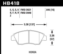 Load image into Gallery viewer, Hawk 02-06 Acura RSX / 93-97 Honda Civic Del Sol VTEC DTC-70 Front Brake Pads
