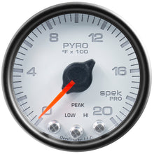 Load image into Gallery viewer, Autometer Spek-Pro Gauge Pyro. (Egt) 2 1/16in 2000f Stepper Motor W/Peak &amp; Warn Wht/Blk
