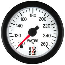 Load image into Gallery viewer, Autometer Stack 52mm 100-260 Deg F 1/8in NPTF Male Pro Stepper Motor Water Temp Gauge - White
