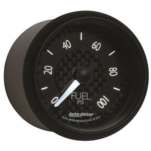 Load image into Gallery viewer, Autometer GT Series 52mm Full Sweep Electronic 0-100 PSI Fuel Pressure Gauge
