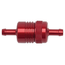 Load image into Gallery viewer, Russell Performance Red Street Fuel Filter (3in Length 1-1/8in diameter 5/16in inlet/outlet)
