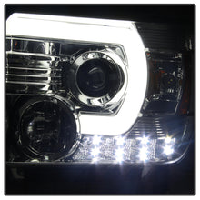 Load image into Gallery viewer, Spyder GMC Sierra 14-16 Projector Headlights Light Bar DRL Chrome PRO-YD-GS14-LBDRL-C
