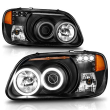 Load image into Gallery viewer, ANZO 1995-2001 Ford Explorer Projector Headlights w/ Halo Black 1 pc
