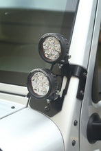 Load image into Gallery viewer, Rugged Ridge 07-18 Jeep Wrangler JK Semi-Gloss Black A Pillar Light Mount
