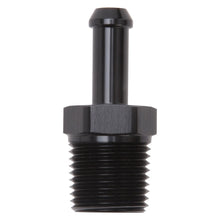 Load image into Gallery viewer, Edelbrock Hose Fittings Straight 1/2In NPT to 3/8In Barb Black Anodize
