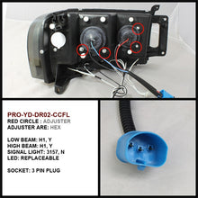 Load image into Gallery viewer, Spyder Dodge Ram 1500 02-05 03-05 Projector Headlights CCFL Halo LED Blk PRO-YD-DR02-CCFL-BK
