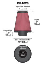Load image into Gallery viewer, K&amp;N Universal Clamp-On Air Filter 3-7/8in FLG / 7-1/2in B / 5in T / 7in H
