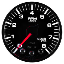 Load image into Gallery viewer, Autometer Spek-Pro Black 2 1/16 inch 8K RPM Tach w/ Shift Light and Peak Memory
