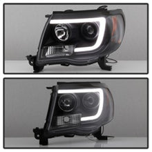 Load image into Gallery viewer, Spyder Toyota Tacoma 05-11 Projector Headlights - Light Bar DRL - Black PRO-YD-TT05V2-LB-BK
