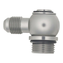 Load image into Gallery viewer, DeatschWerks 8AN ORB Male to 6AN Male Flare Low Profile 90-Degree Swivel - Anodized DW Titanium
