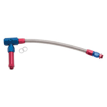 Load image into Gallery viewer, Russell Performance -6 AN to 3/8in Female NPT ProFlex Demon Carb Dual Inlet Carb Kit (Red/Blue)
