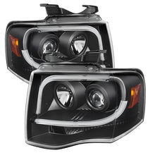 Load image into Gallery viewer, Spyder Ford Expedition 07-13 Projector Headlights Light Tube DRL Blk PRO-YD-FE07-LTDRL-BK
