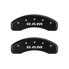 Load image into Gallery viewer, MGP 4 Caliper Covers Engraved Front &amp; Rear RAM Red finish silver ch
