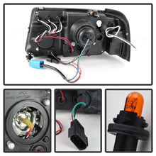 Load image into Gallery viewer, Spyder Ford Ranger 01-11 1PC Projector Headlights LED Halo LED Blk Smke PRO-YD-FR01-1PC-HL-BSM
