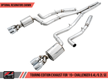 Load image into Gallery viewer, AWE Tuning 2015+ Dodge Challenger 6.4L/6.2L SC Track Edition Exhaust - Quad Chrome Silver Tips
