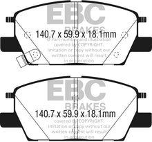 Load image into Gallery viewer, EBC 2016+ Chevrolet Malibu 1.5L Turbo (Elec PB) Redstuff Front Brake Pads
