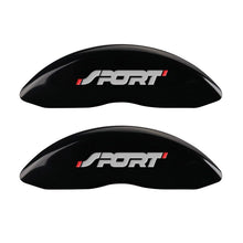Load image into Gallery viewer, MGP 4 Caliper Covers Engraved Front &amp; Rear No bolts/Sport Black finish silver ch
