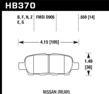 Load image into Gallery viewer, Hawk 03-07 350z / G35 / G35X w/o Brembo Blue 9012 Rear Race Pads
