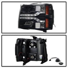 Load image into Gallery viewer, Spyder Chevy Silverado 1500 07-13 V2 Projector Headlights - LED DRL - Black PRO-YD-CS07V2-DRL-BK
