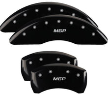 Load image into Gallery viewer, MGP 4 Caliper Covers Engraved Front &amp; Rear MGP Black Finish Silver Char 2019 Mercedes-Benz GLE43 AMG
