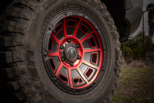 Load image into Gallery viewer, ICON Victory17x8.5 6x5.5 0mm Offset 4.75in BS Satin Black w/Red Tint Wheel
