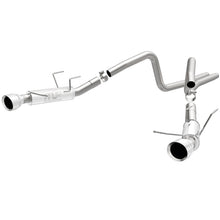 Load image into Gallery viewer, Magnaflow 2014 Ford Mustang V6 3.7L Comp Series Dual Split Rear Polished Stainless C/B Perf Exhaust
