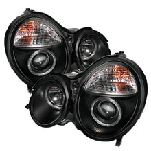 Load image into Gallery viewer, Spyder Mercedes Benz E-Class 00-02 Projector Headlights LED Halo Blk PRO-YD-MBW21099-HL-BK
