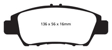 Load image into Gallery viewer, EBC 10+ Honda CR-Z 1.5 Hybrid Ultimax2 Front Brake Pads
