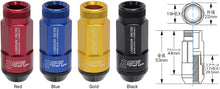 Load image into Gallery viewer, Project Kics Leggdura Racing Shell Type Lug Nut 53mm Open-End Look 16 Pcs + 4 Locks 12X1.25 Red
