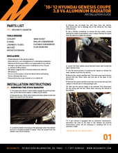 Load image into Gallery viewer, Mishimoto 10-12 Hyundai Genesis Coupe 3.8L V6 Performance Aluminum Radiator
