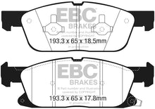 Load image into Gallery viewer, EBC 2016+ Lincoln Continental (10th Gen) 2.7L Twin Turbo Yellowstuff Front Brake Pads

