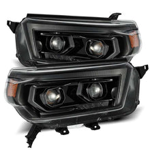Load image into Gallery viewer, AlphaRex 10-13 Toyota 4Runner LUXX LED Proj Headlights Plank Style Alpha Black w/Seq Signal/DRL
