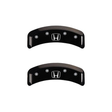 Load image into Gallery viewer, MGP 4 Caliper Covers Engraved Front Honda Engraved Rear H Logo Black finish silver ch
