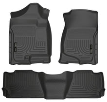 Load image into Gallery viewer, Husky Liners 07-13 GM Escalade ESV/Avalanche/Suburban WeatherBeater Black Front/2nd Row Floor Liners
