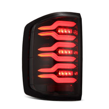 Load image into Gallery viewer, AlphaRex 14-18 Chevy Silverado 1500 Luxx-Series LED Tail Lights Alpha-Black w/Activ Light/Seq Signal
