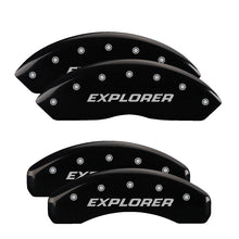 Load image into Gallery viewer, MGP 4 Caliper Covers Engraved Front &amp; Rear MGP Black finish silver ch
