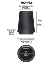 Load image into Gallery viewer, Airaid Universal Air Filter - Cone 6 x 7-1/4 x 5 x 7
