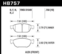Load image into Gallery viewer, Hawk Audi 2013 A5 Quattro / 12-16 A6 Quattro/A7 Quattro/A8 Quattro PC Front Brake Pads
