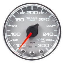 Load image into Gallery viewer, Autometer Spek-Pro Gauge Trans Temp 2 1/16in 300f Stepper Motor W/Peak &amp; Warn Slvr/Chrm
