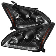 Load image into Gallery viewer, Spyder Lexus RX330 2004-2006 Projector Headlights Halogen Model- DRL LED Blk PRO-YD-LRX35004-DRL-BK
