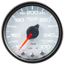 Load image into Gallery viewer, Autometer Spek-Pro Gauge Trans Temp 2 1/16in 300f Stepper Motor W/Peak &amp; Warn Wht/Blk
