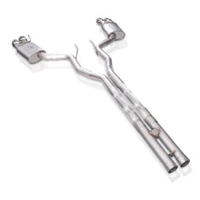 Load image into Gallery viewer, Stainless Works 18+ Ford Mustang GT 3in Legend 304SS Catback w/ H-Pipe Quad Polished Tips (No Valve)
