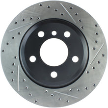 Load image into Gallery viewer, StopTech 12-16 BMW 335i Slotted &amp; Drilled Rear Left Rotor
